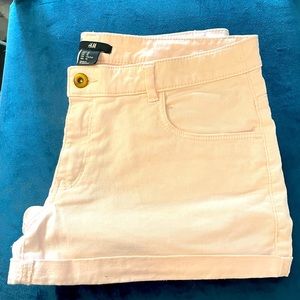 High-Waisted Light Pink Denim Shorts